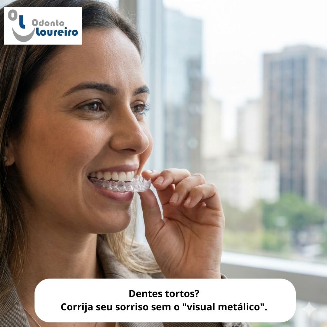 Dentes Tortos? Corrija Seu Sorriso Sem o "Visual Metálico" e Sem Prejudicar Sua Imagem Profissional