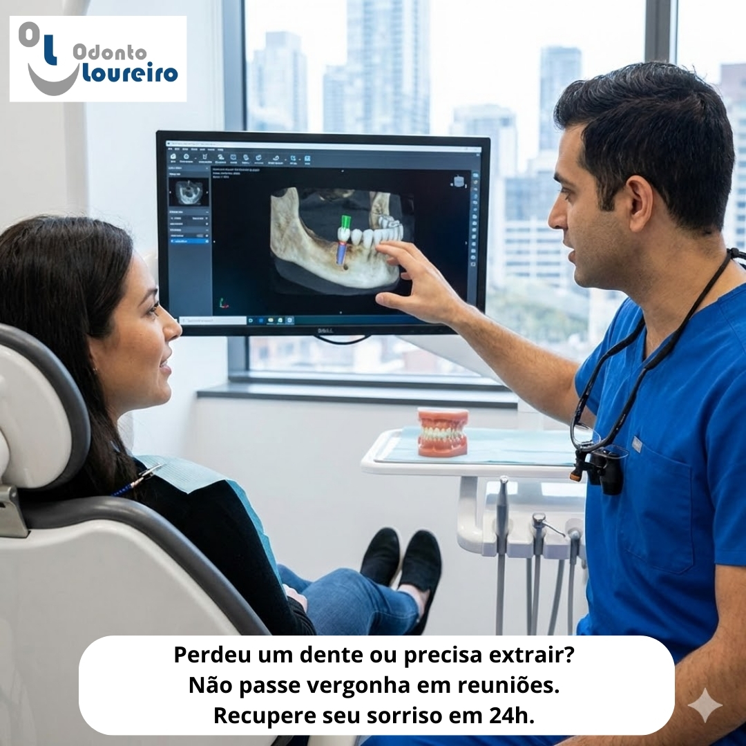 Perdeu um Dente ou Precisa Extrair? Recupere Seu Sorriso (e Sua Confiança Profissional) em 24 Horas no Centro do Rio
