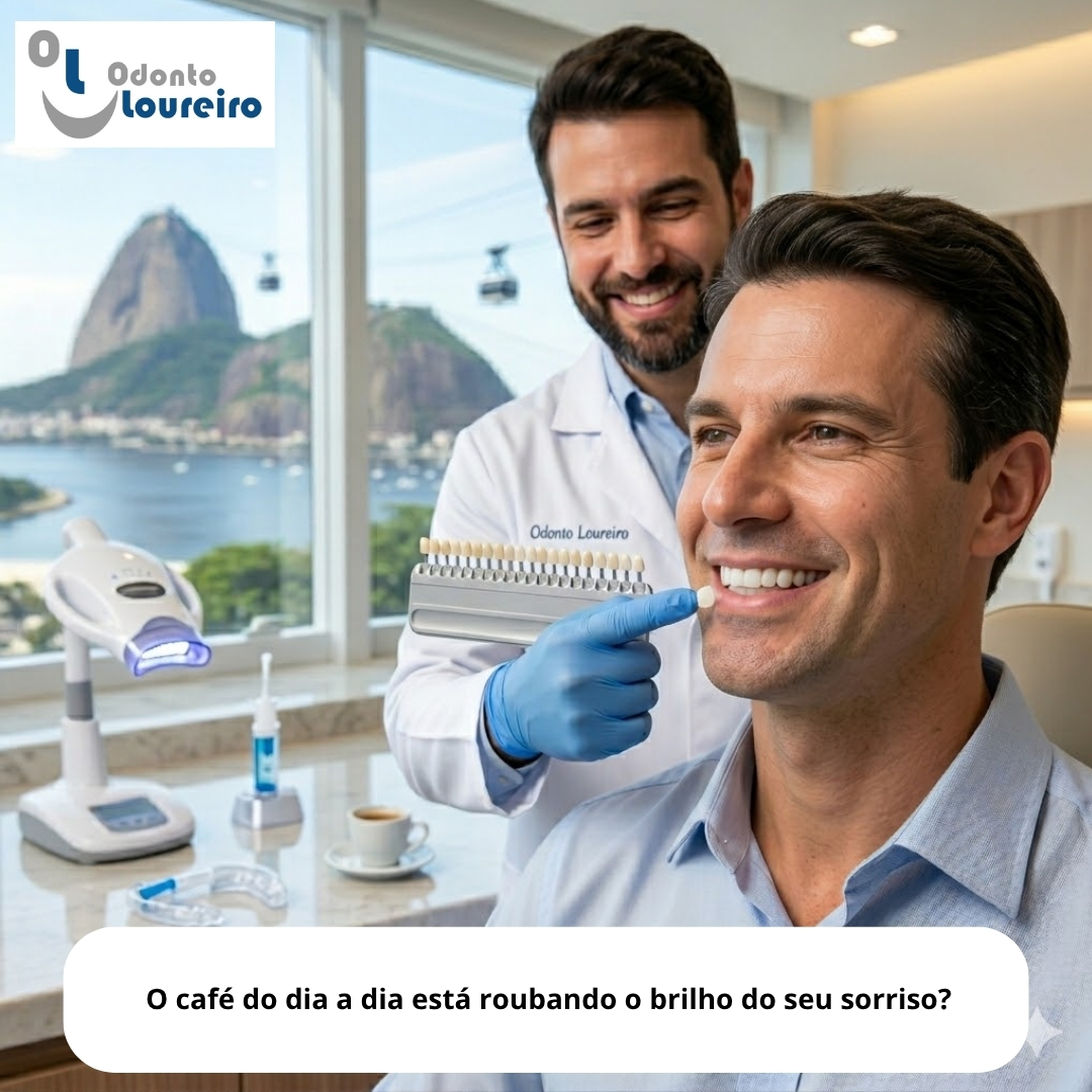 Sorriso branco e sem dor com o Clareamento Dental Centro do Rio. Protocolos seguros na Odonto Loureiro.